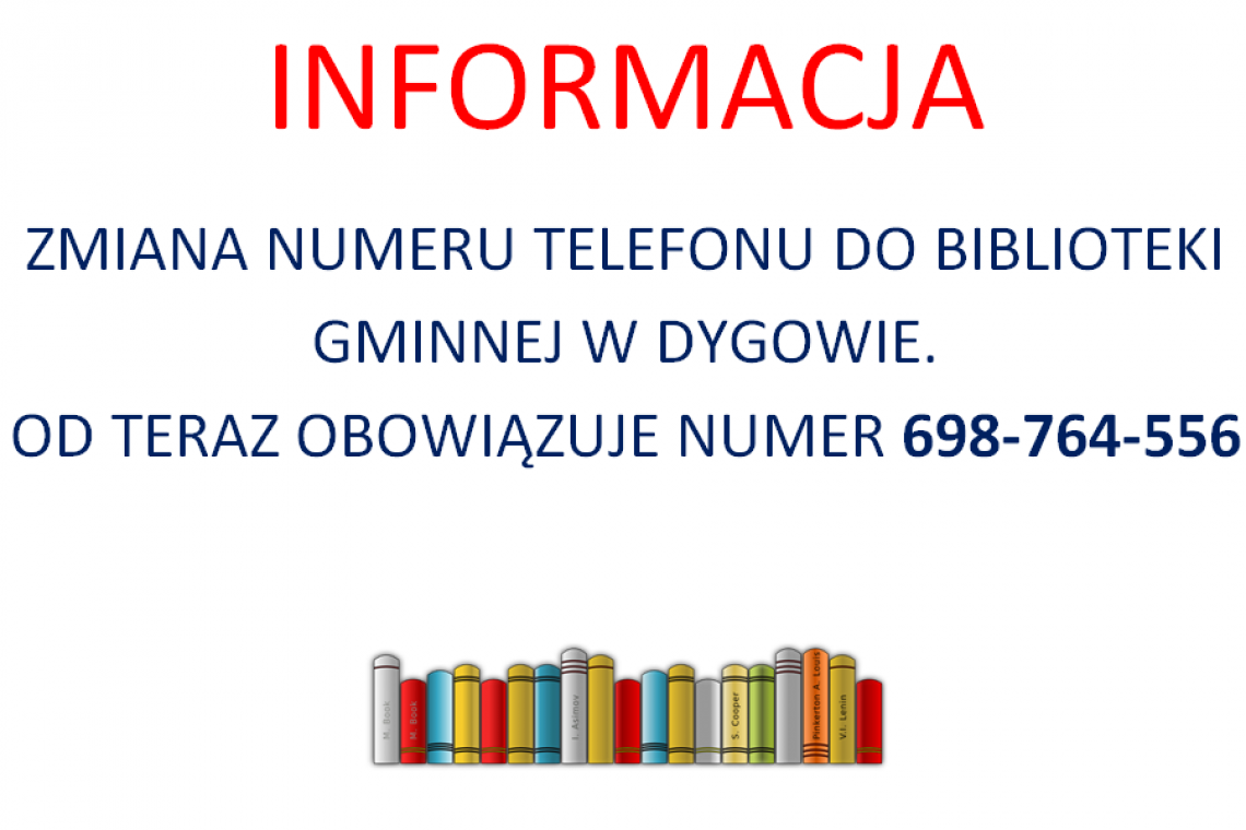Nowy numer telefonu do biblioteki w Dygowie